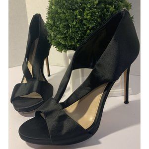 Imagine Vince Camuto Women's Dailey Black Satin Stiletto heels pumps Size 9.5